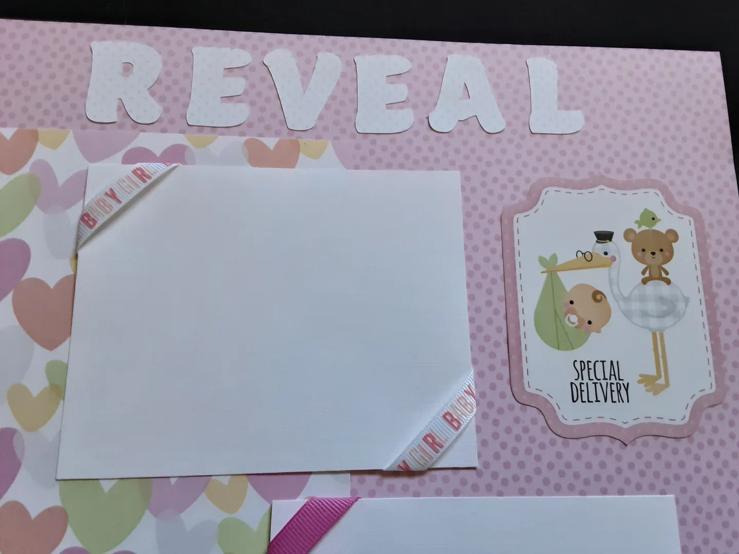 Gender Reveal Girl Scrapbook Pages