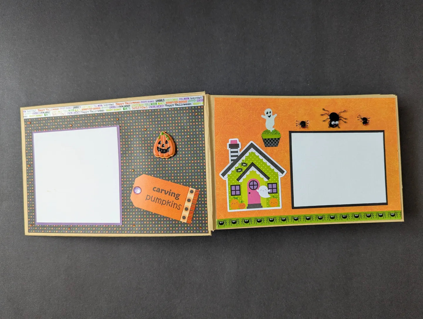 Premade Halloween Chipboard Album