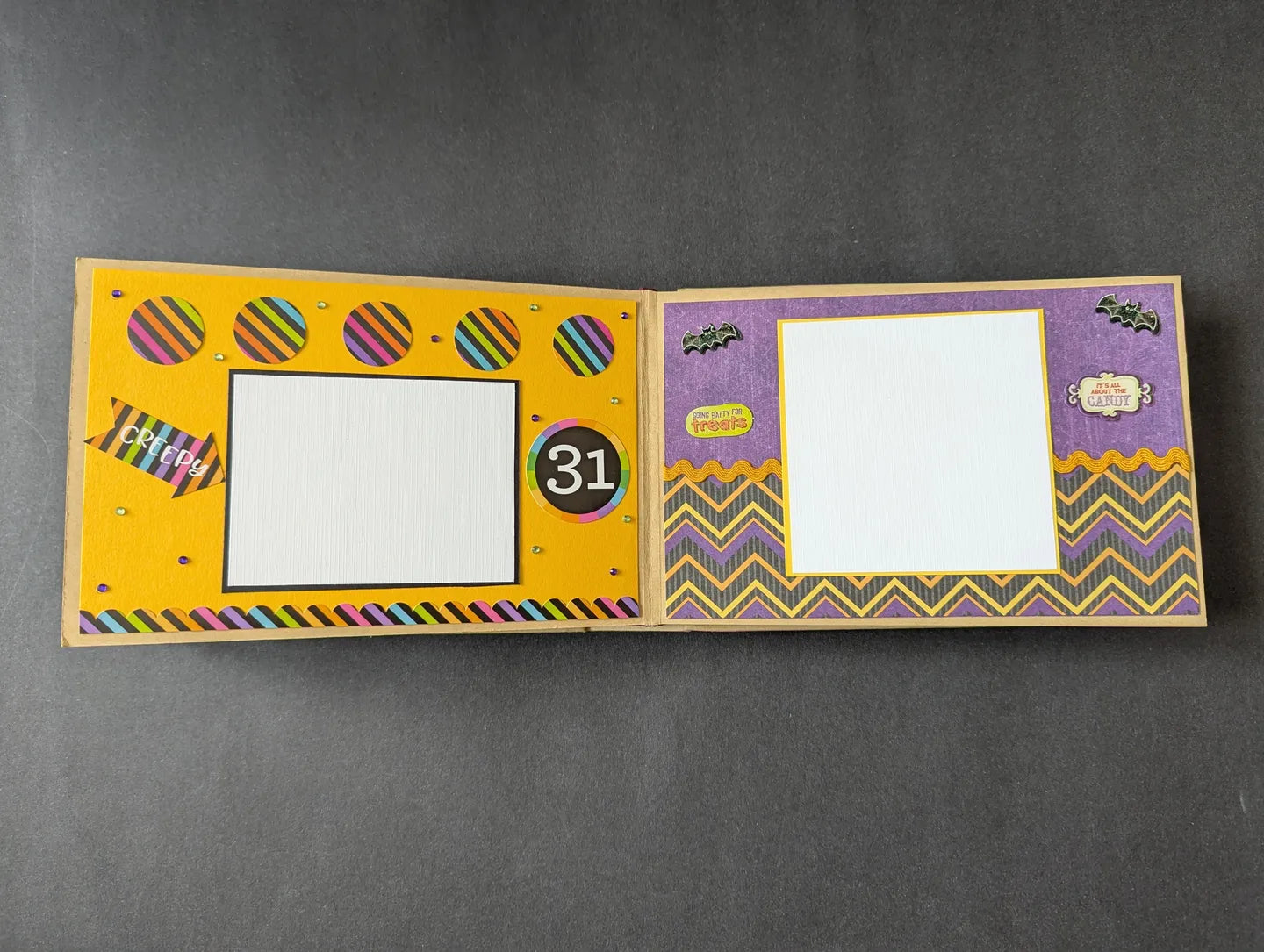 Premade Halloween Chipboard Album