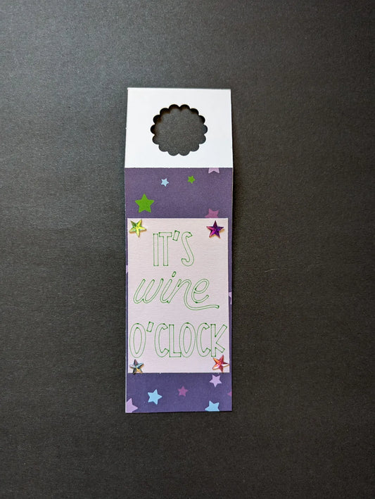 It's Wine O'clock Bottle Gift Tag