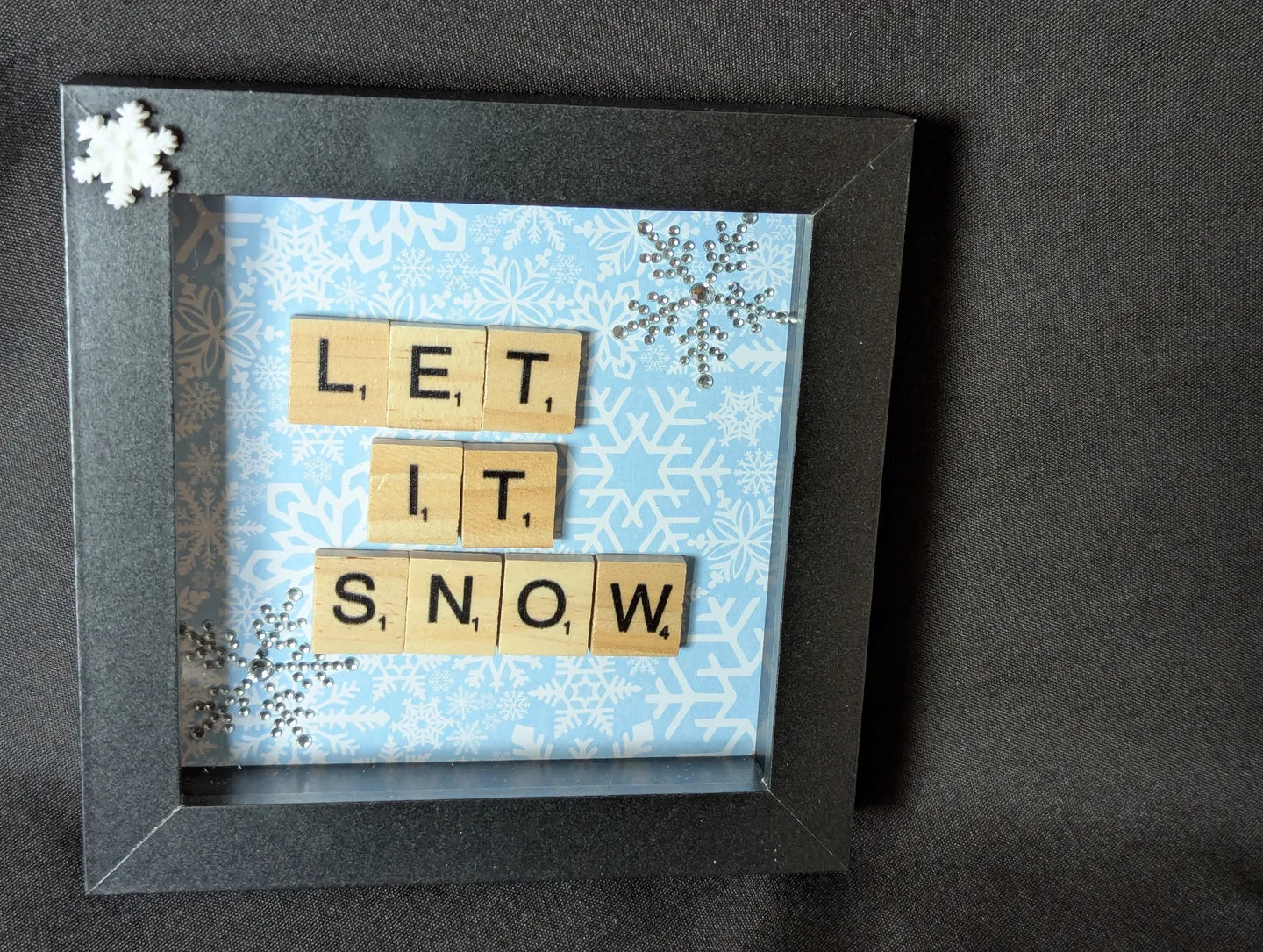 Winter Let it Snow Shadow Box/Shelf Sitter