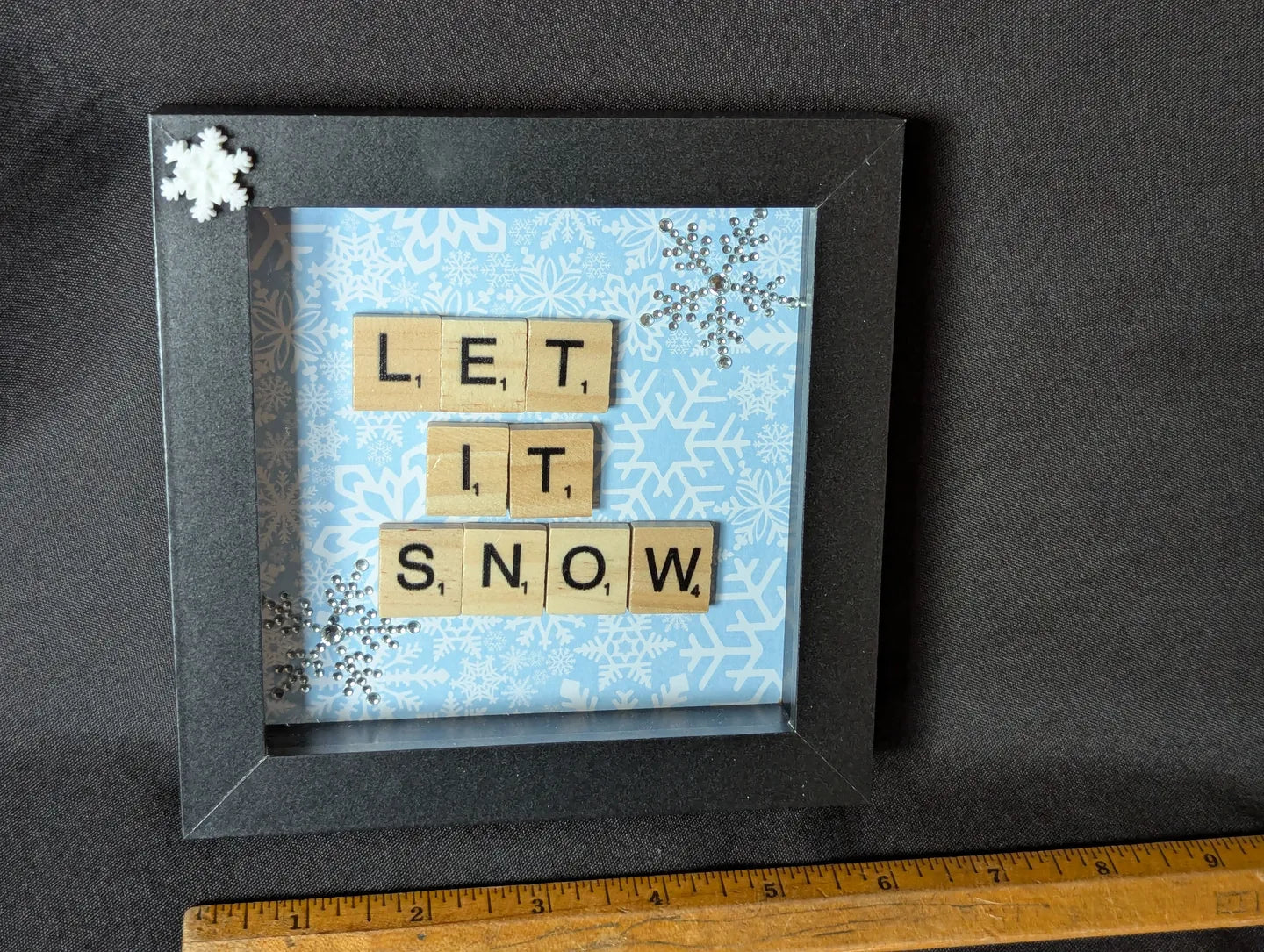 Winter Let it Snow Shadow Box/Shelf Sitter