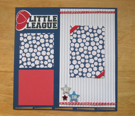 Little League Scrapbook Page