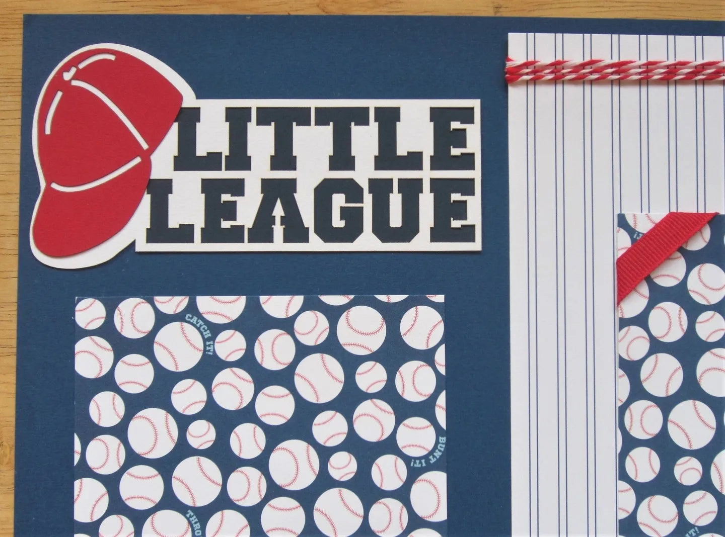 Little League Scrapbook Page