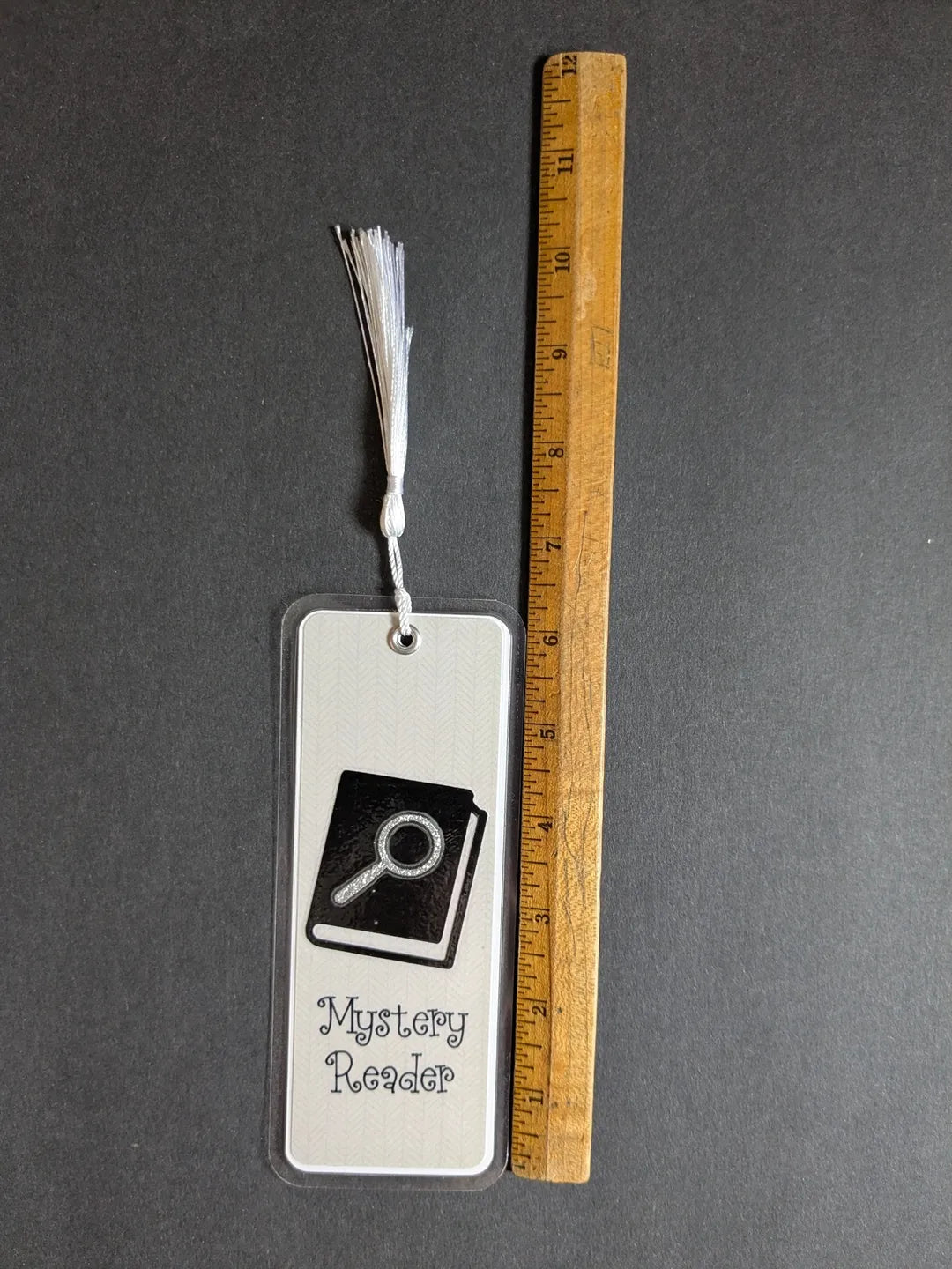 Mystery Reader Magnifying Glass Laminated Bookmark