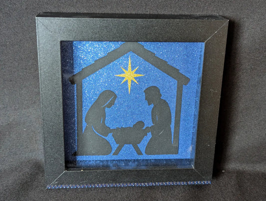 Christmas Nativity Shadow Box/ Shelf Sitter