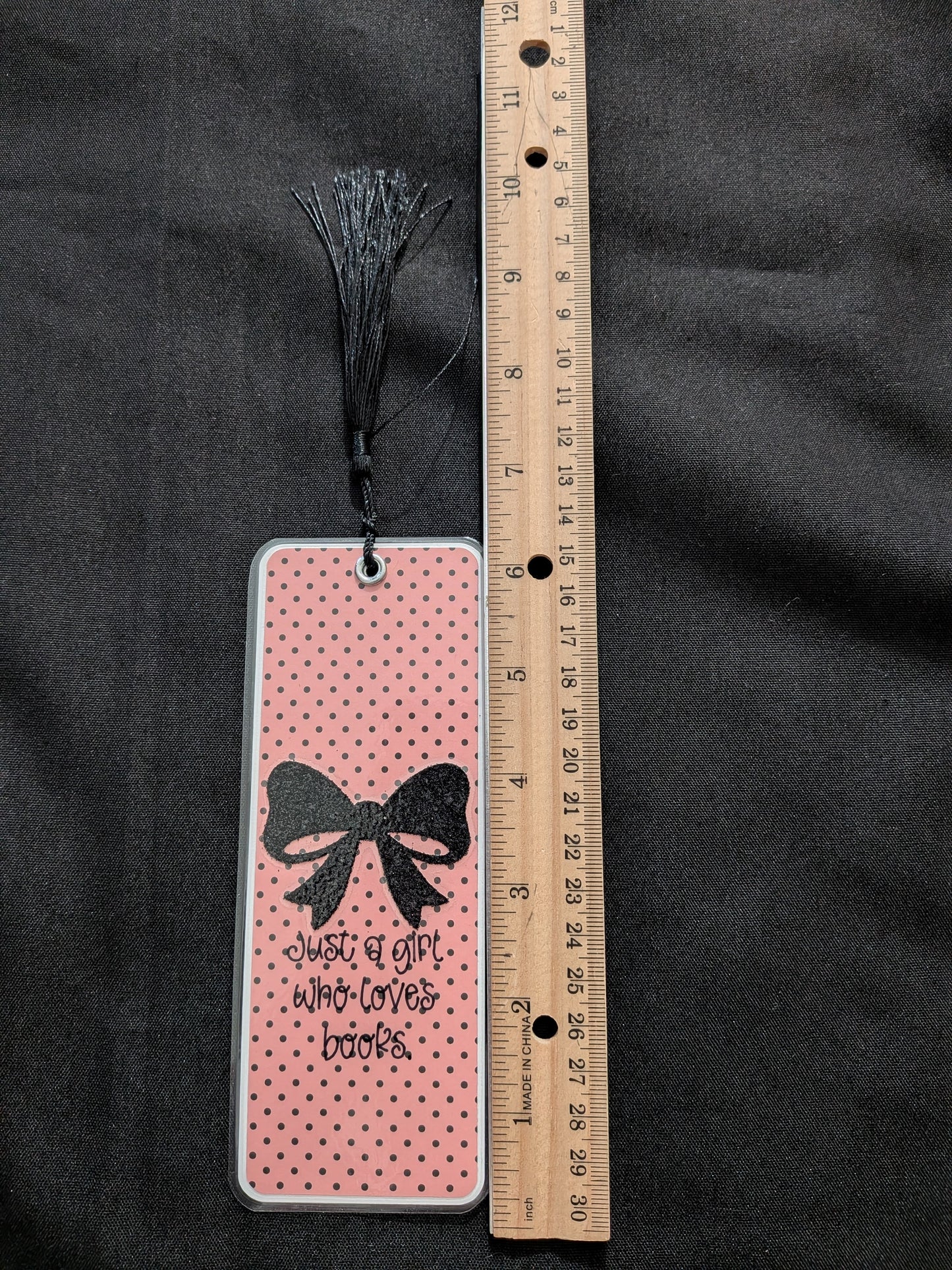 Black Polka Dot Bow Book Mark