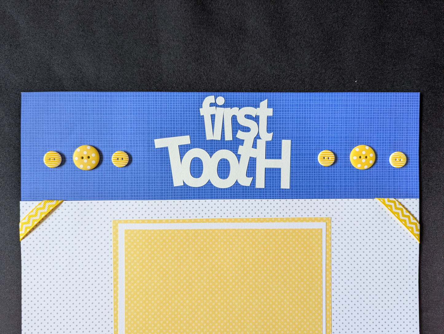 Boy First Tooth Scrapbook Page