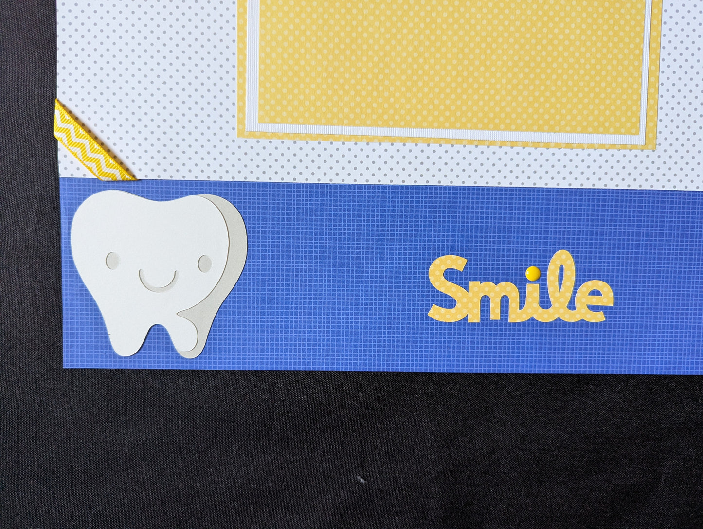 Boy First Tooth Scrapbook Page