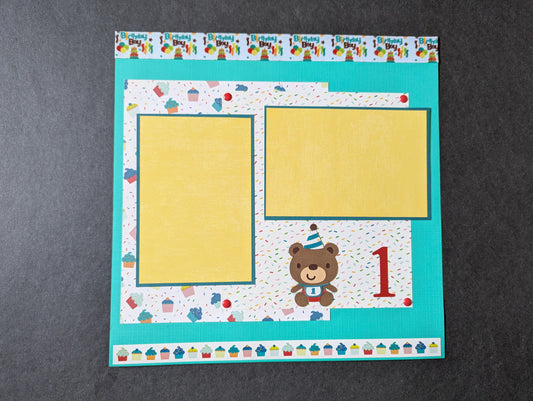 1st Birthday Boy Scrapbook Page