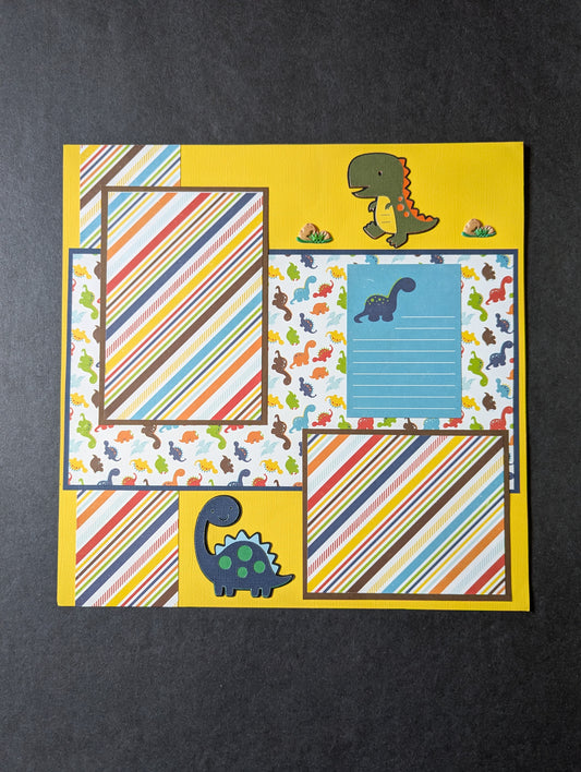 Dinosaur Scrapbook Page