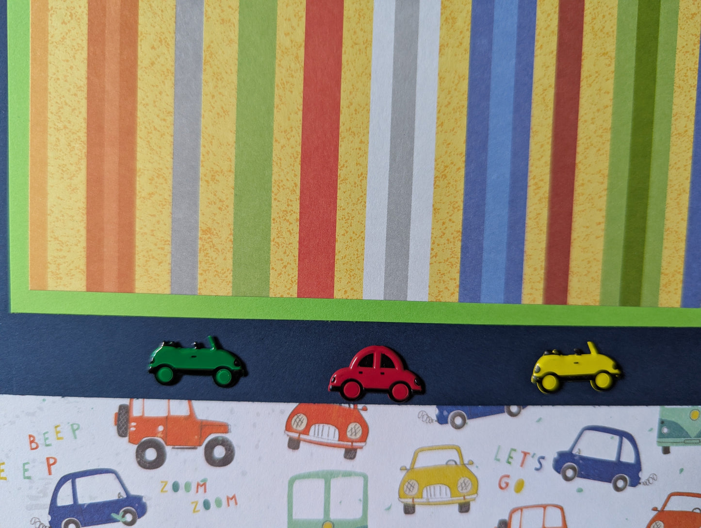Toy Car Scrapbook Page
