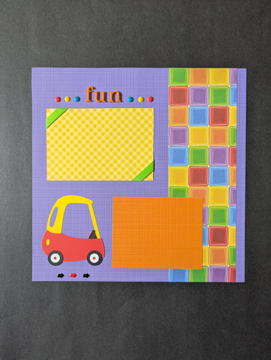 Little Tykes Car Scrapbook Page