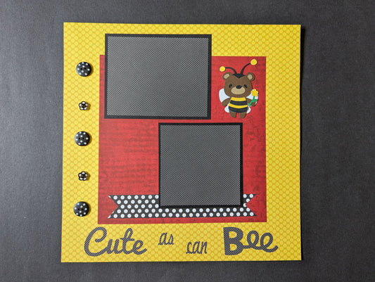 Cute as Can Bee Scrapbook Page