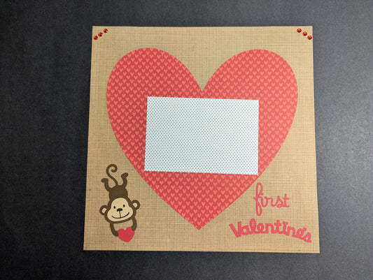First Valentine's Day Scrapbook Page