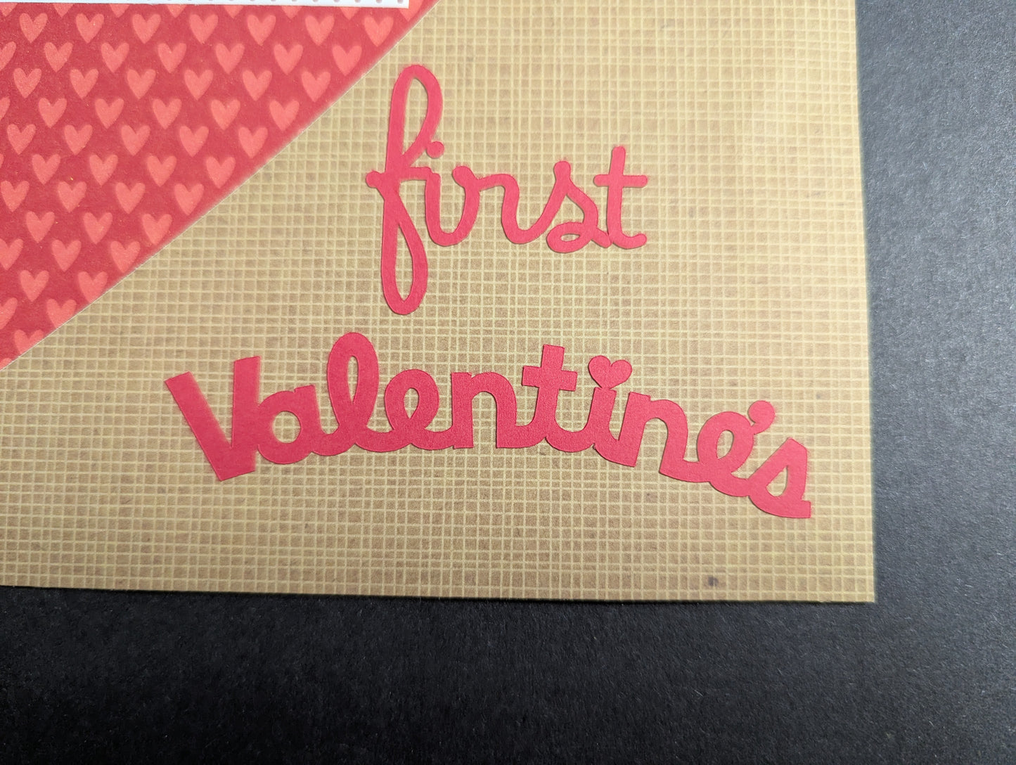 First Valentine's Day Scrapbook Page