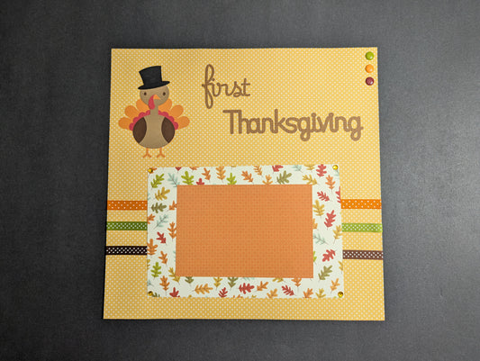 First Thanksgiving Scrapbook Page