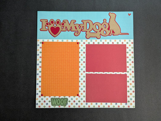 I Love My Dog Scrapbook Page