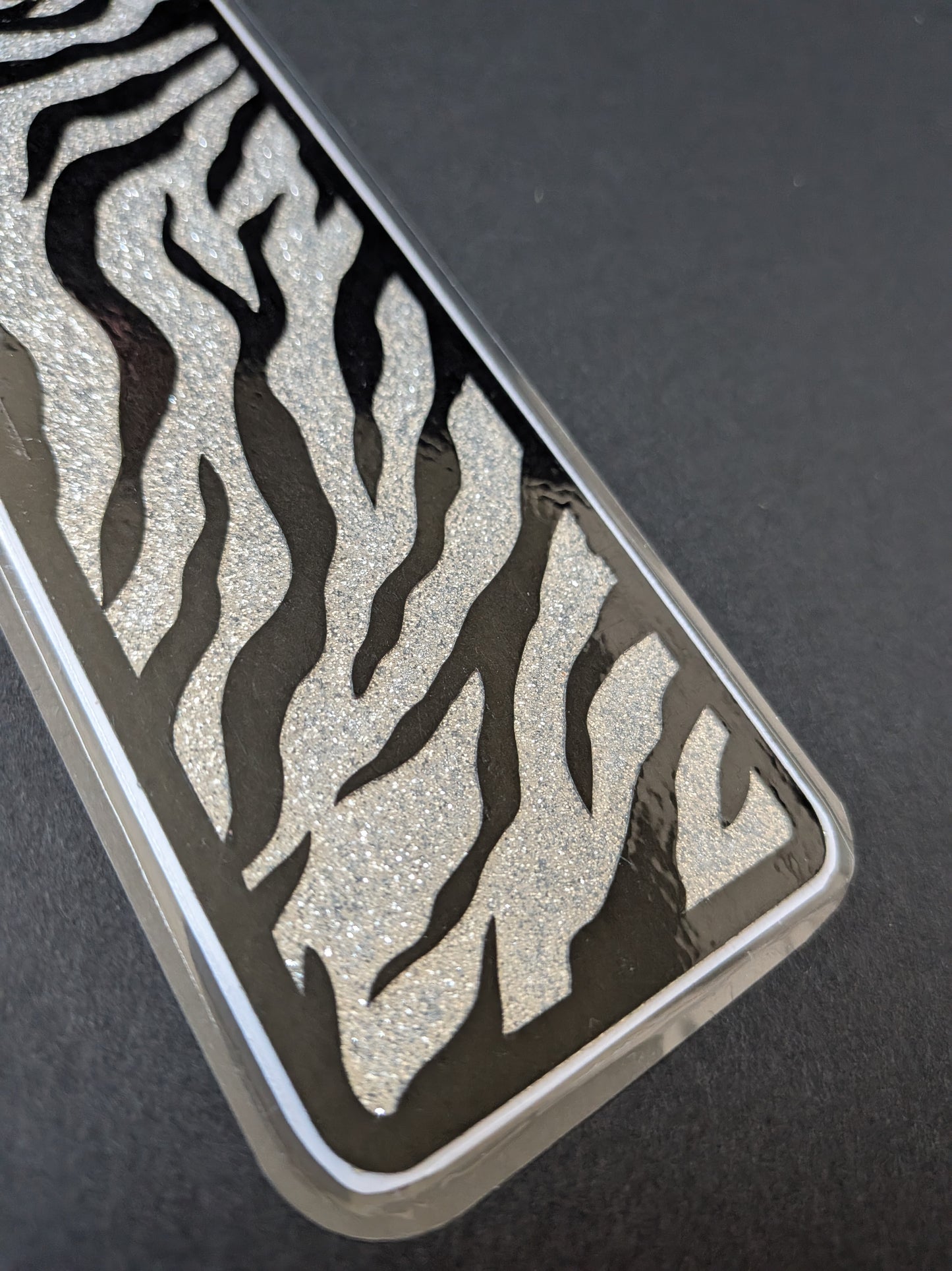 Silver Tiger Print Bookmark