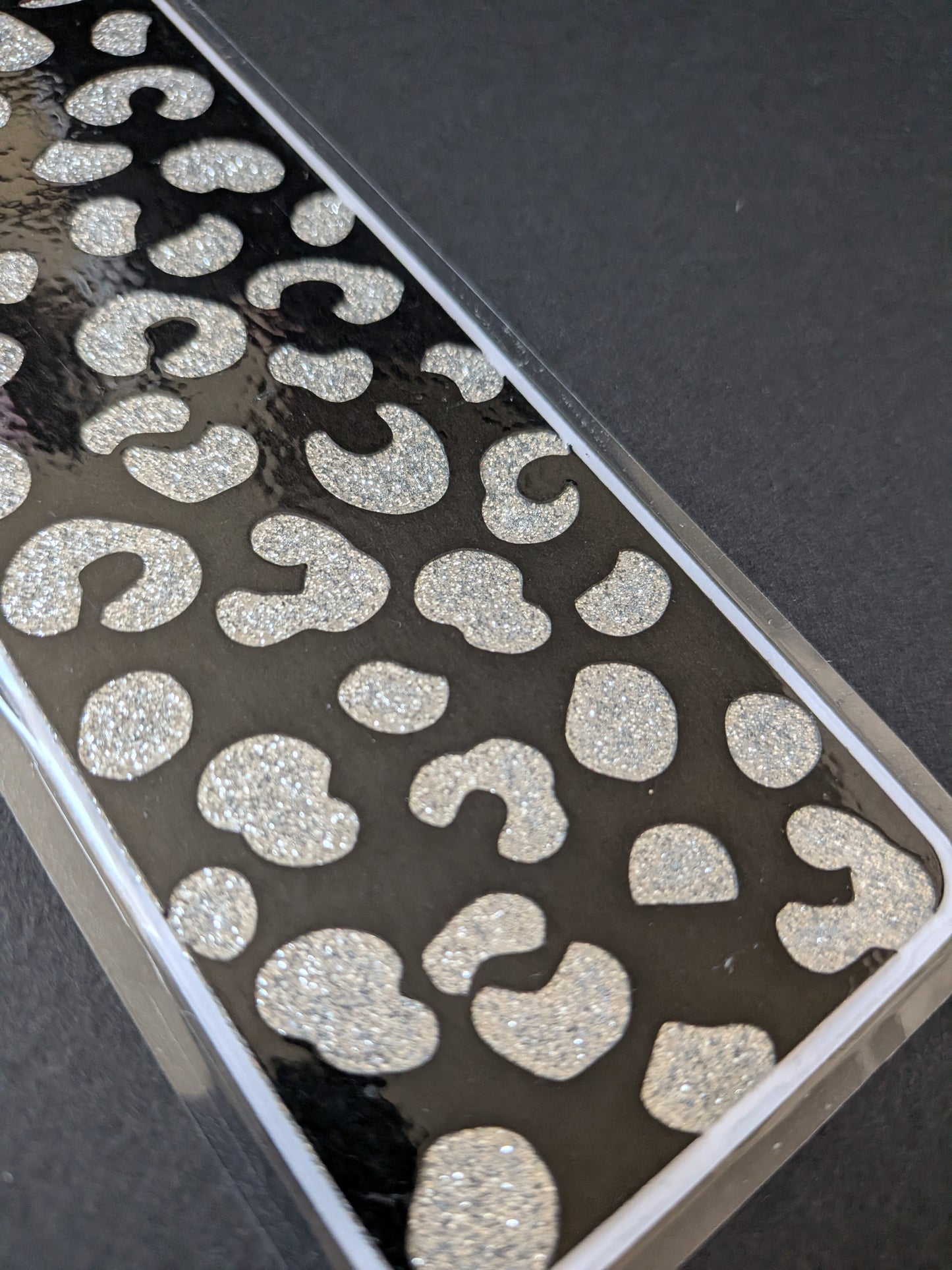Silver Leopard Print Bookmark