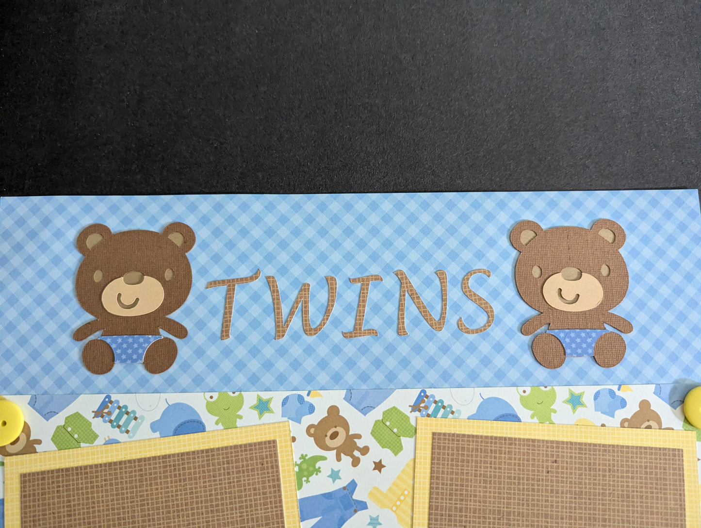 Baby Boy Twins Scrapbook Page