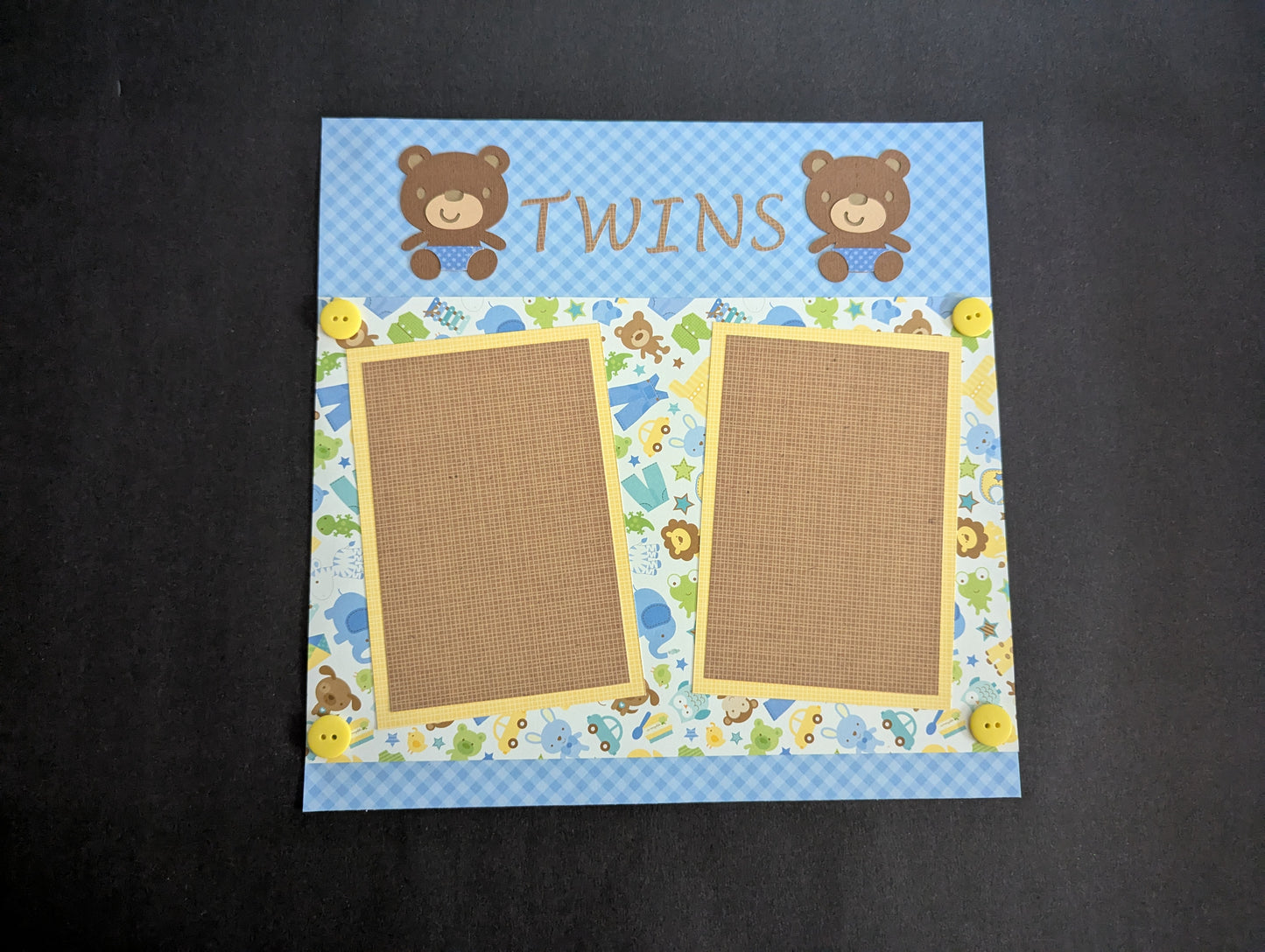 Baby Boy Twins Scrapbook Page