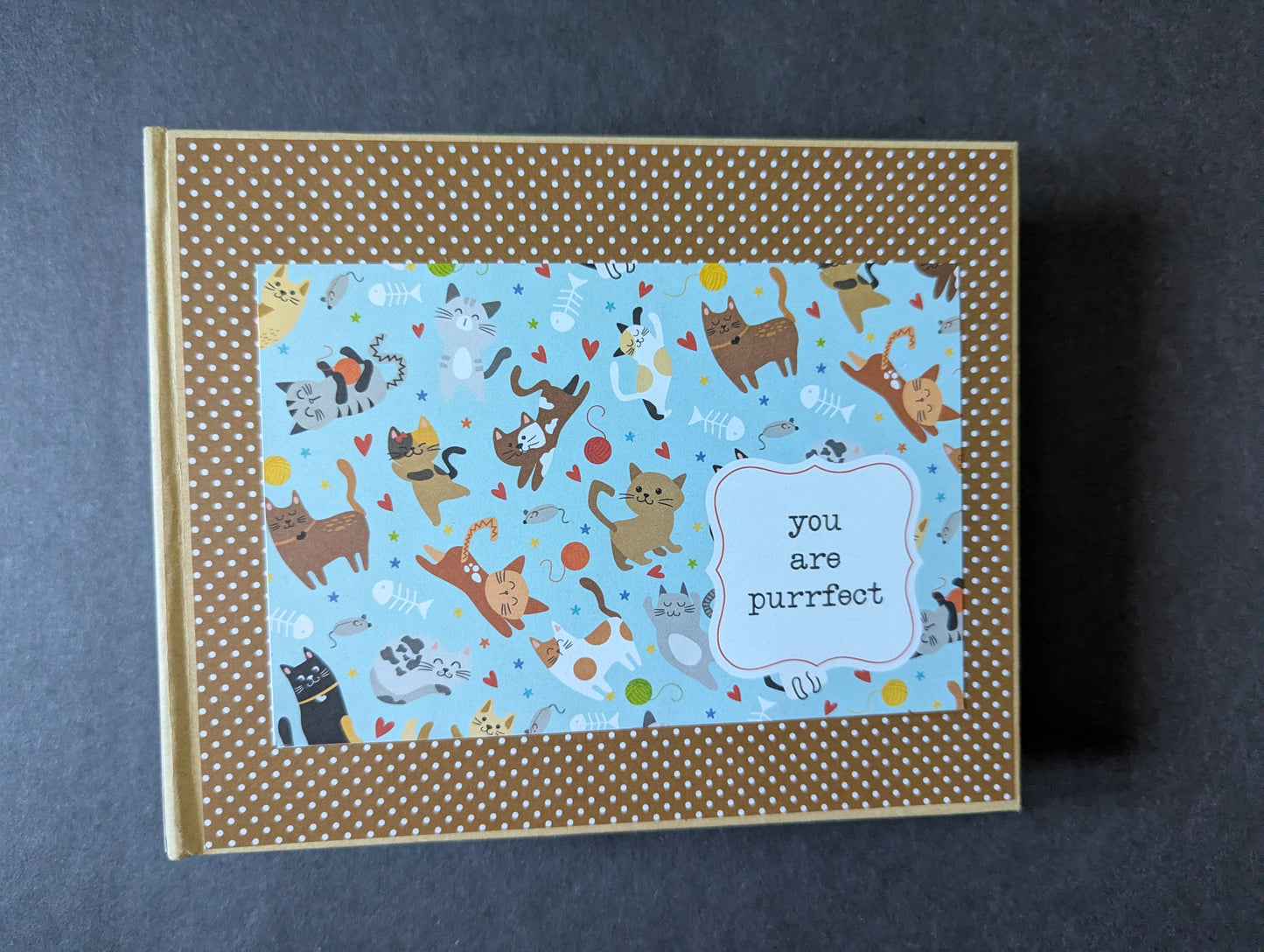 Premade Cat Mini Chipboard Album