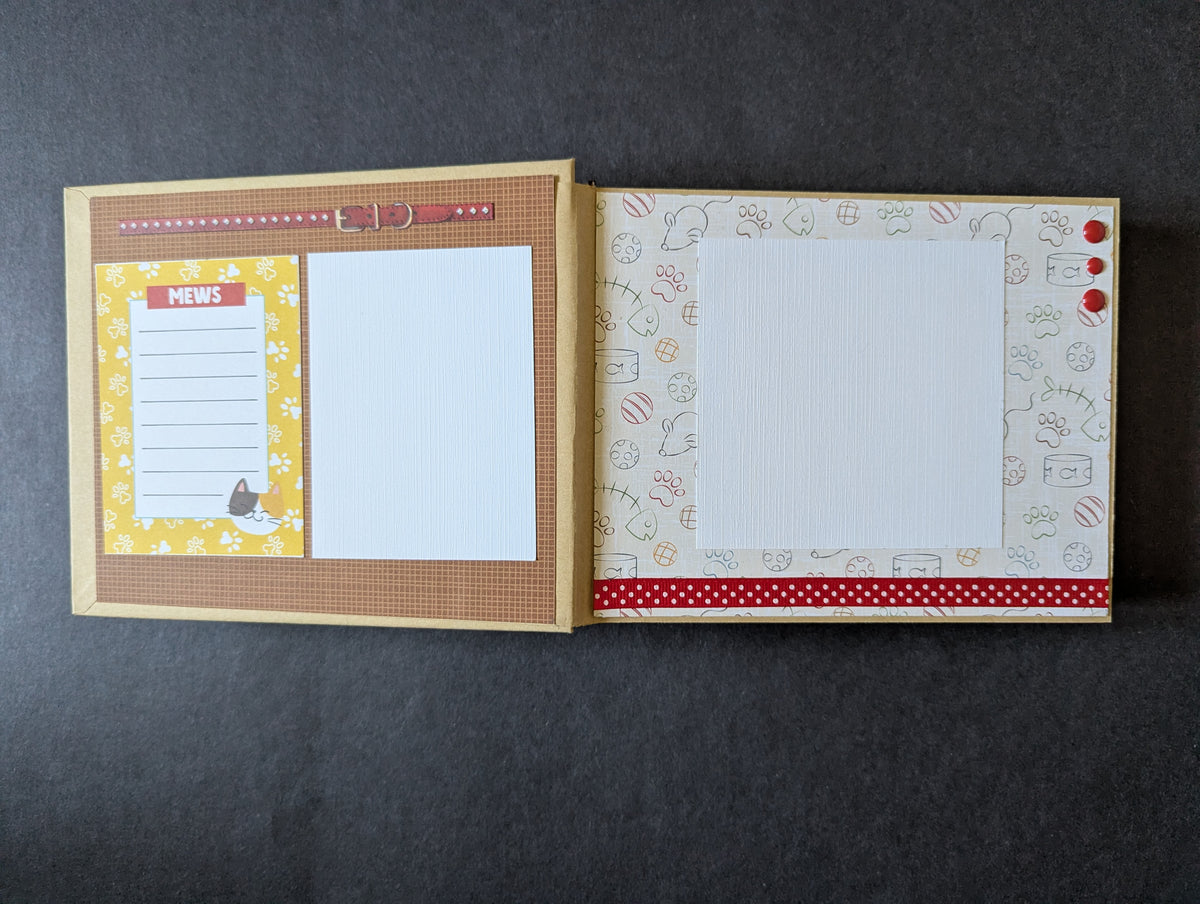 Premade Cat Mini Chipboard Album