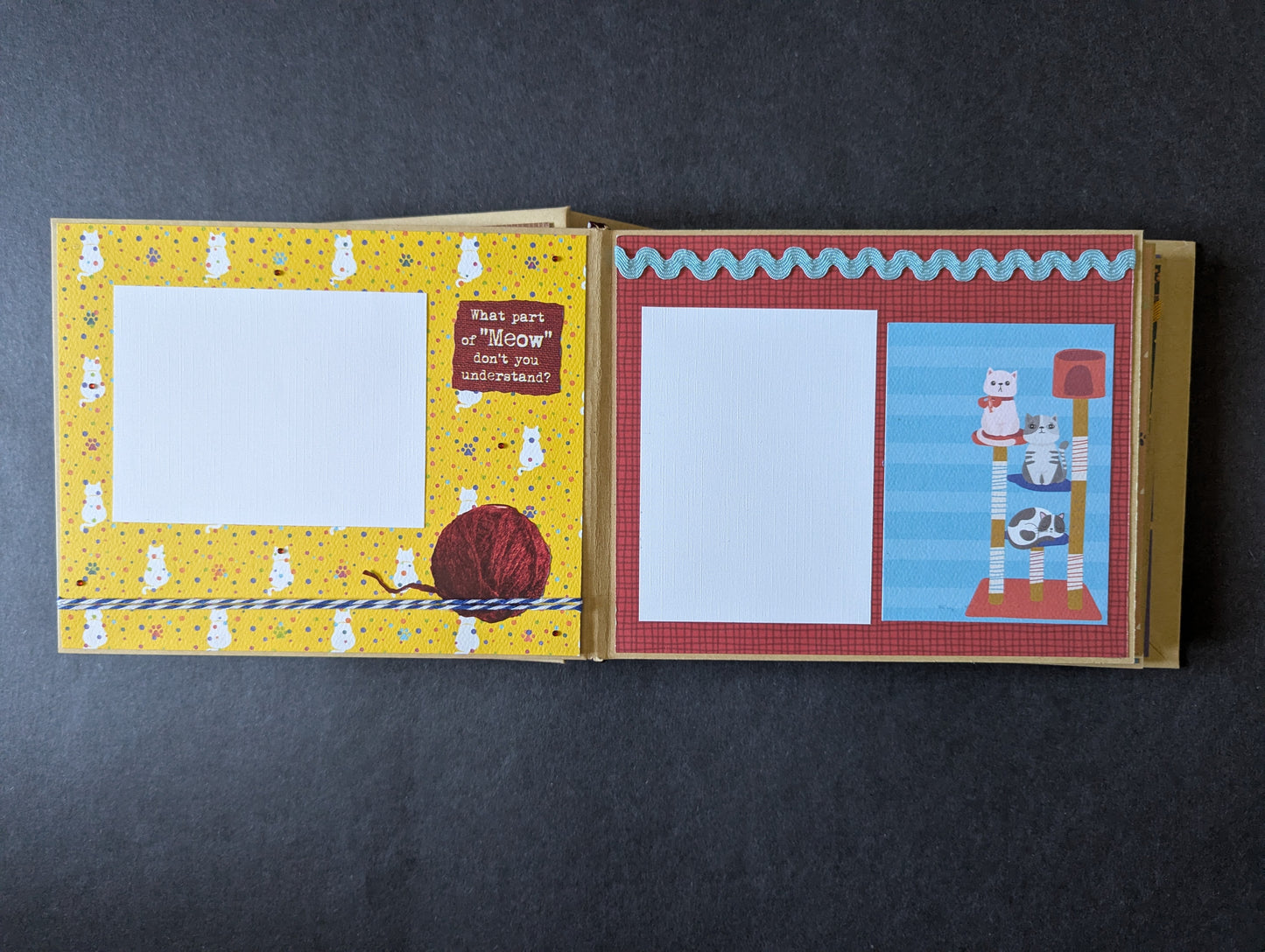 Premade Cat Mini Chipboard Album