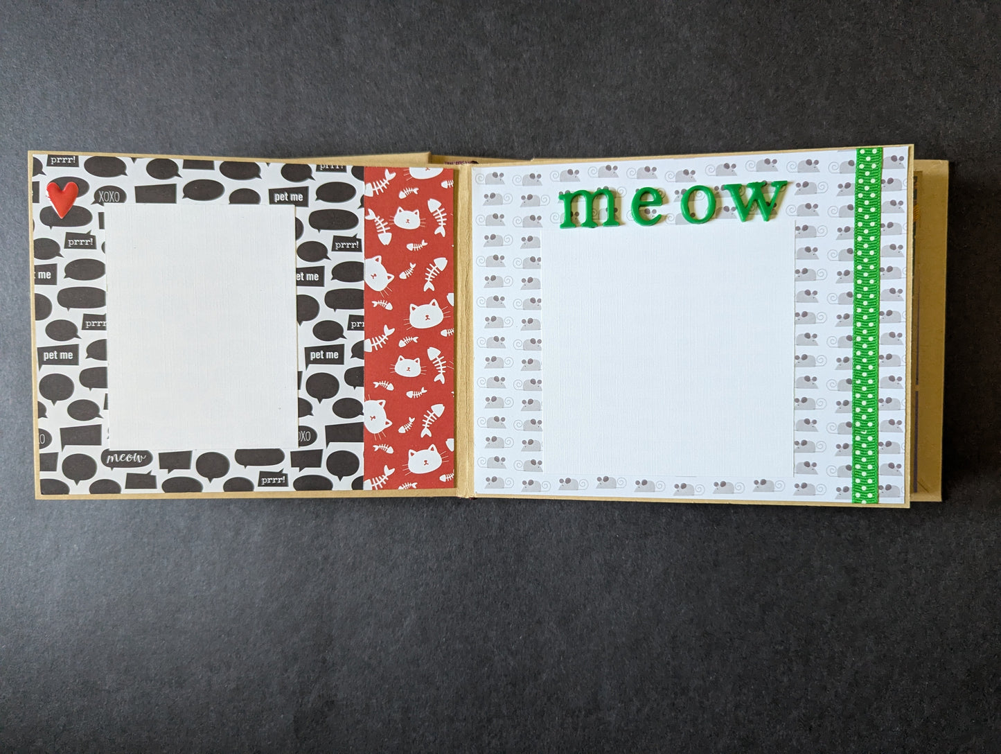 Premade Cat Mini Chipboard Album