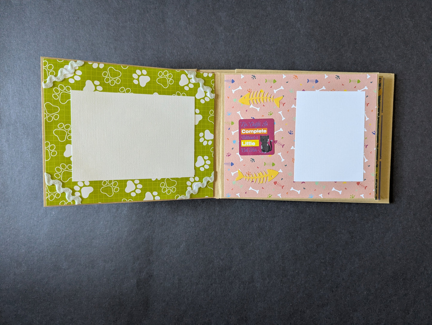 Premade Cat Mini Chipboard Album