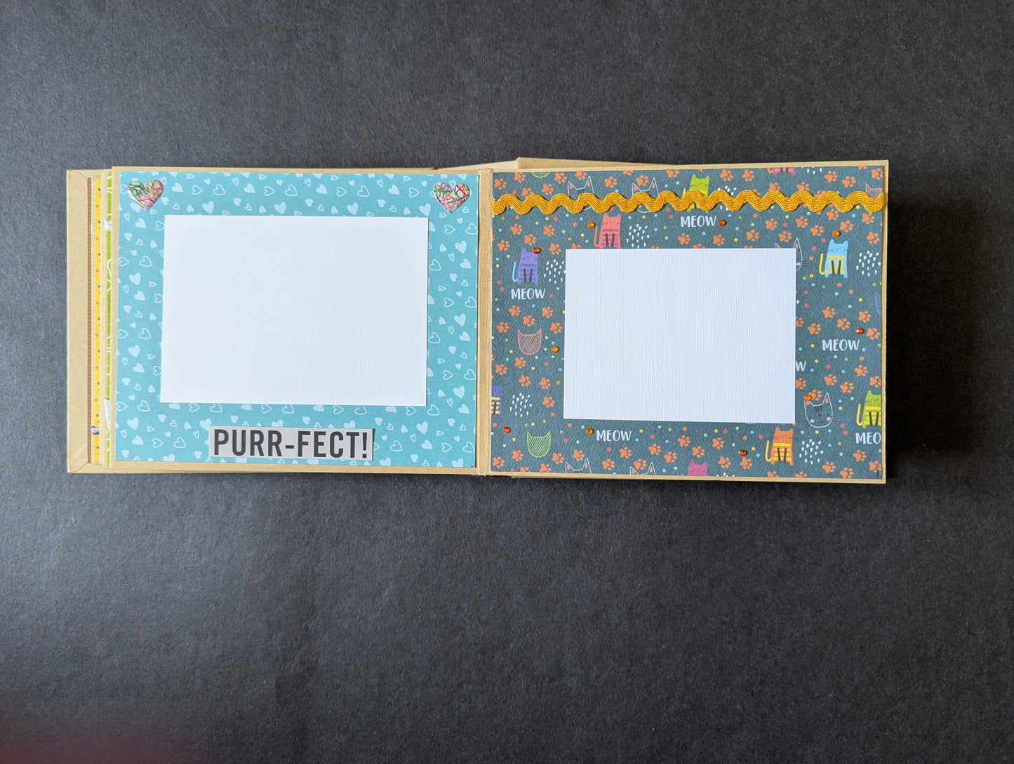 Premade Cat Mini Chipboard Album