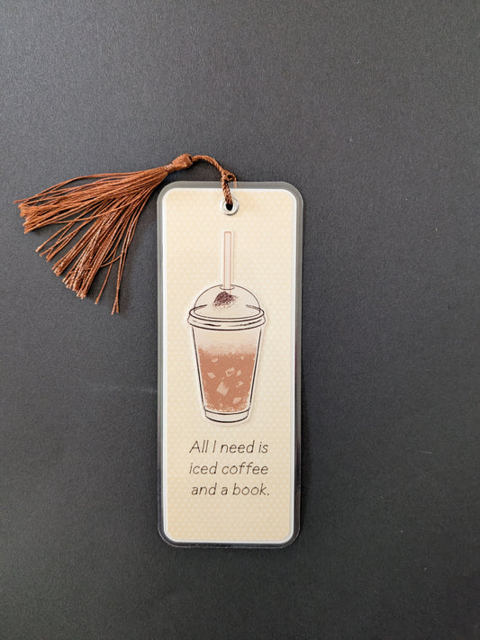 Iced Coffee and a Book Bookmark