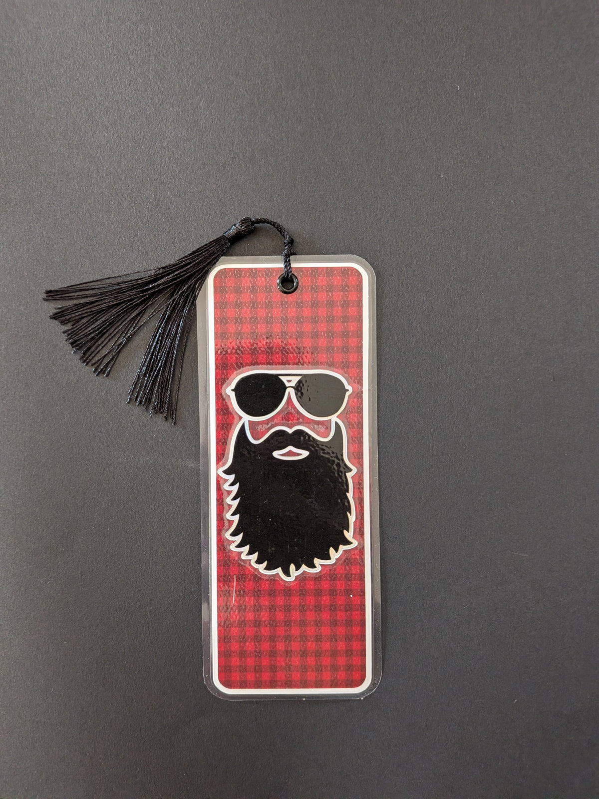 Red Plaid Bearded Guy Bookmark