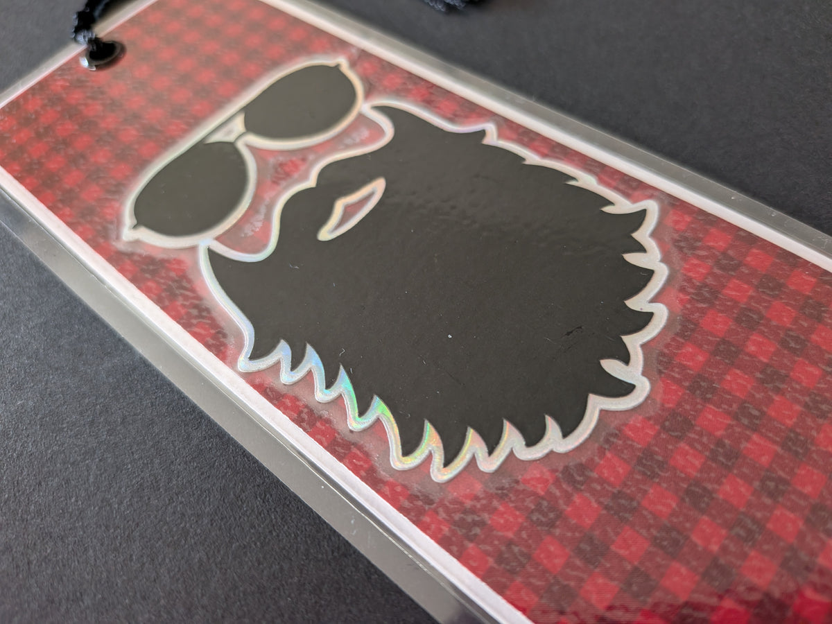 Red Plaid Bearded Guy Bookmark