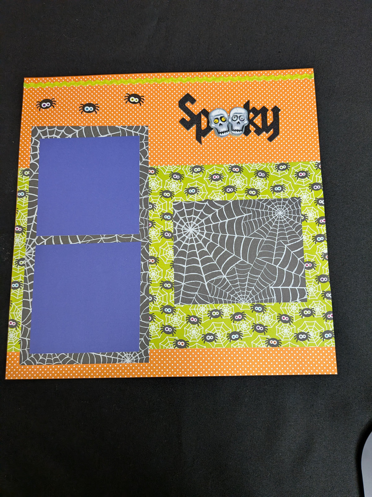 Premade Halloween Scrapbook Pages Set