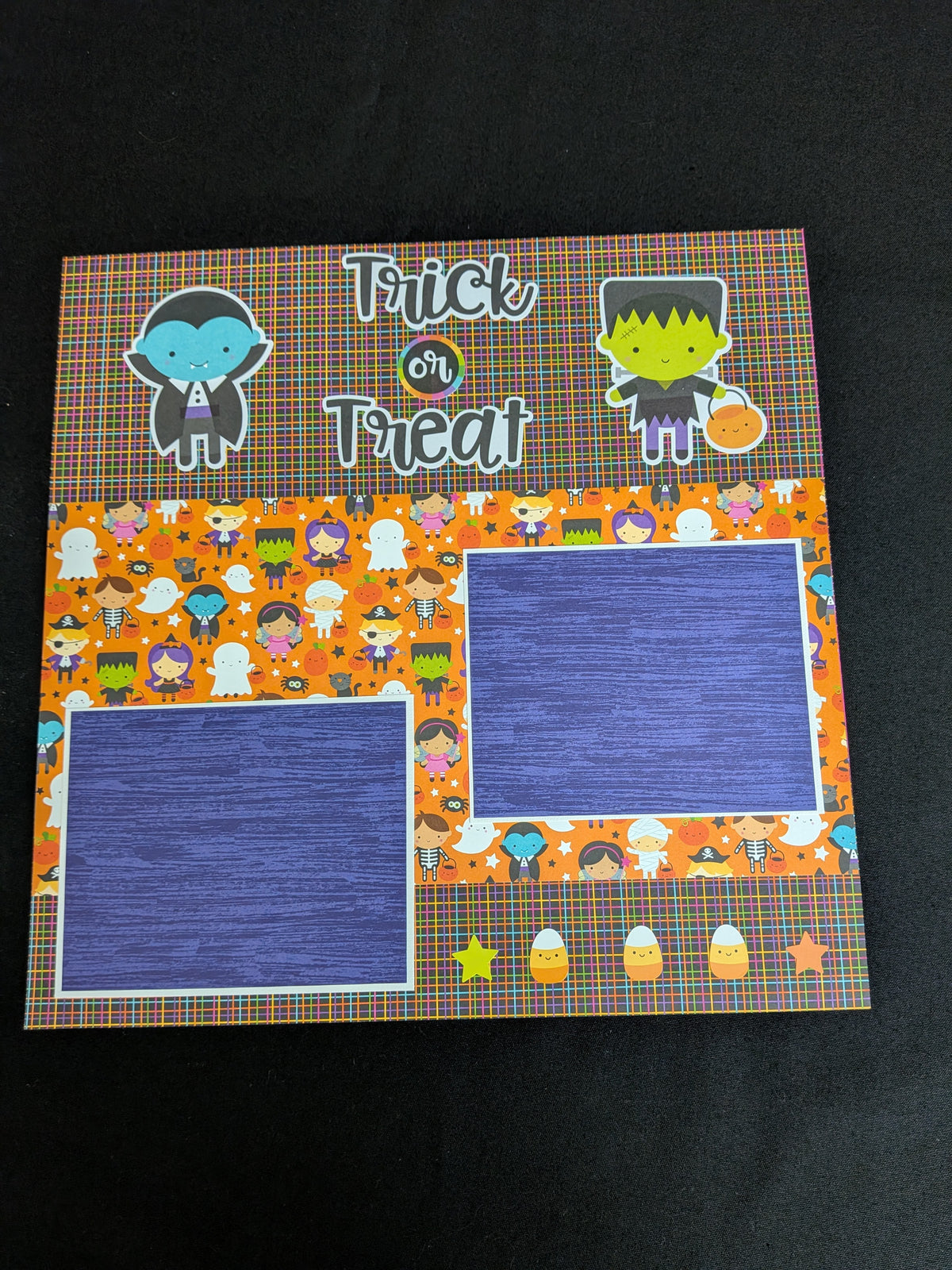 Premade Halloween Scrapbook Pages Set