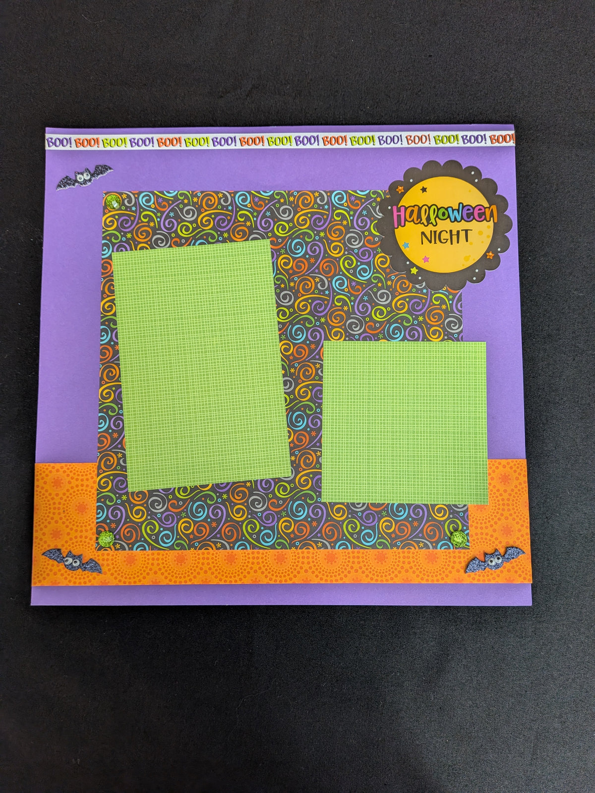 Premade Halloween Scrapbook Pages Set