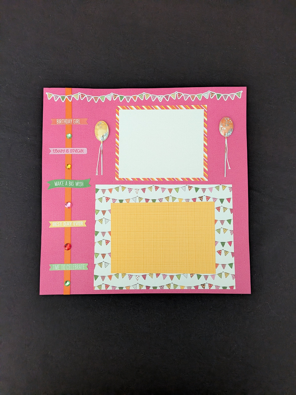 Premade Birthday Girl Scrapbook Pages Set