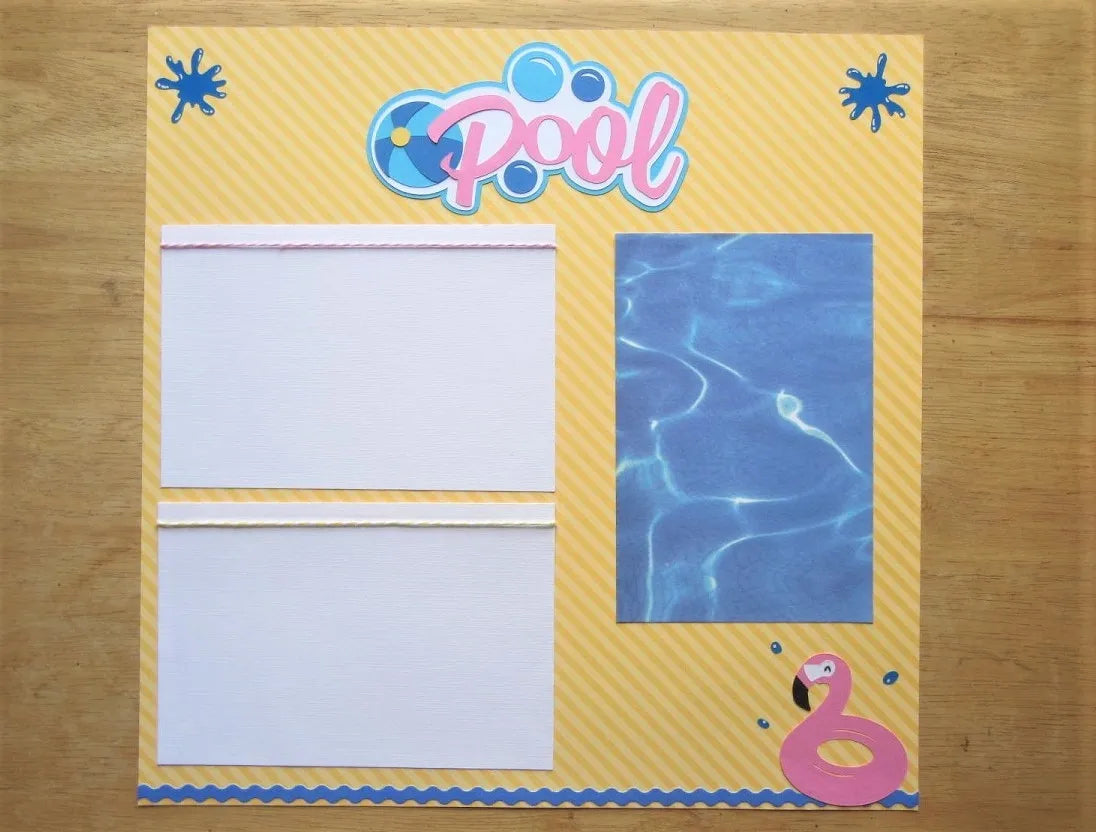 Pool Scrapbook Page