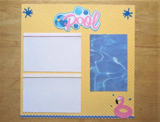 Pool Scrapbook Page