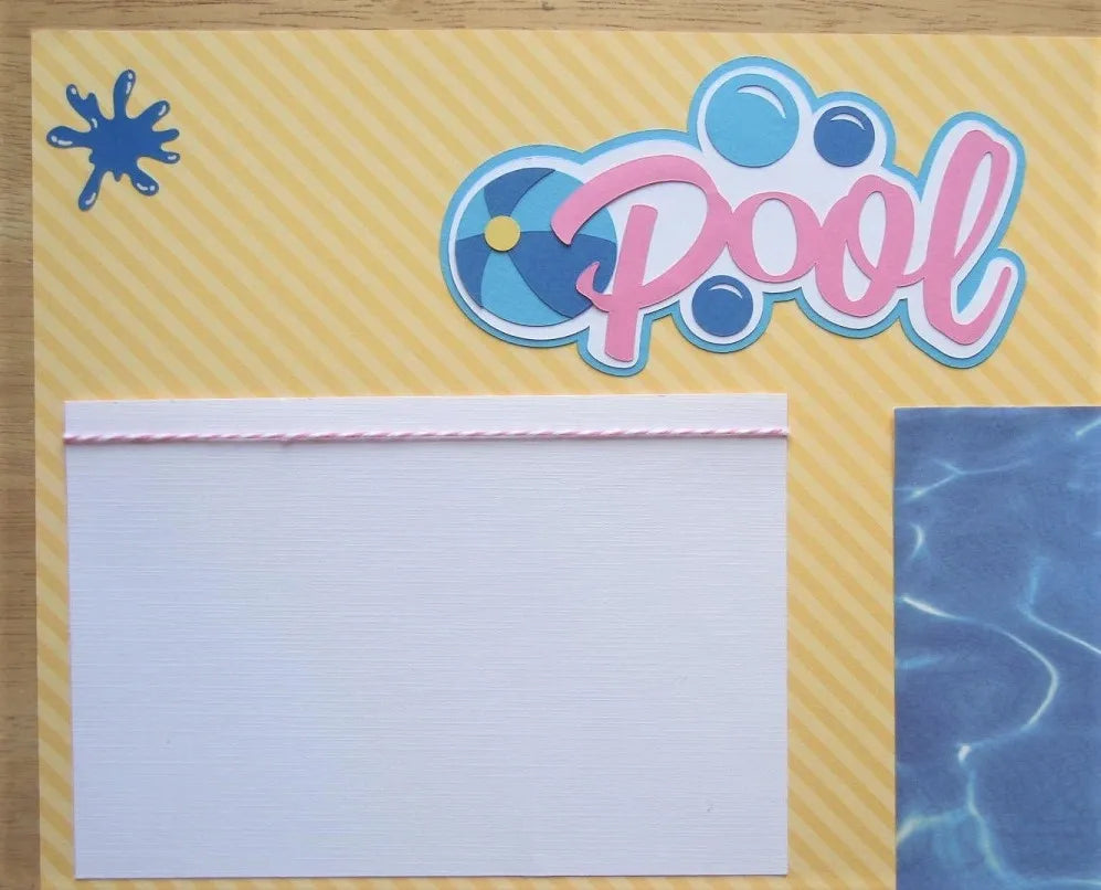 Pool Scrapbook Page