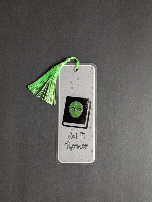 Sci-Fi Reader Alien Laminated Bookmark