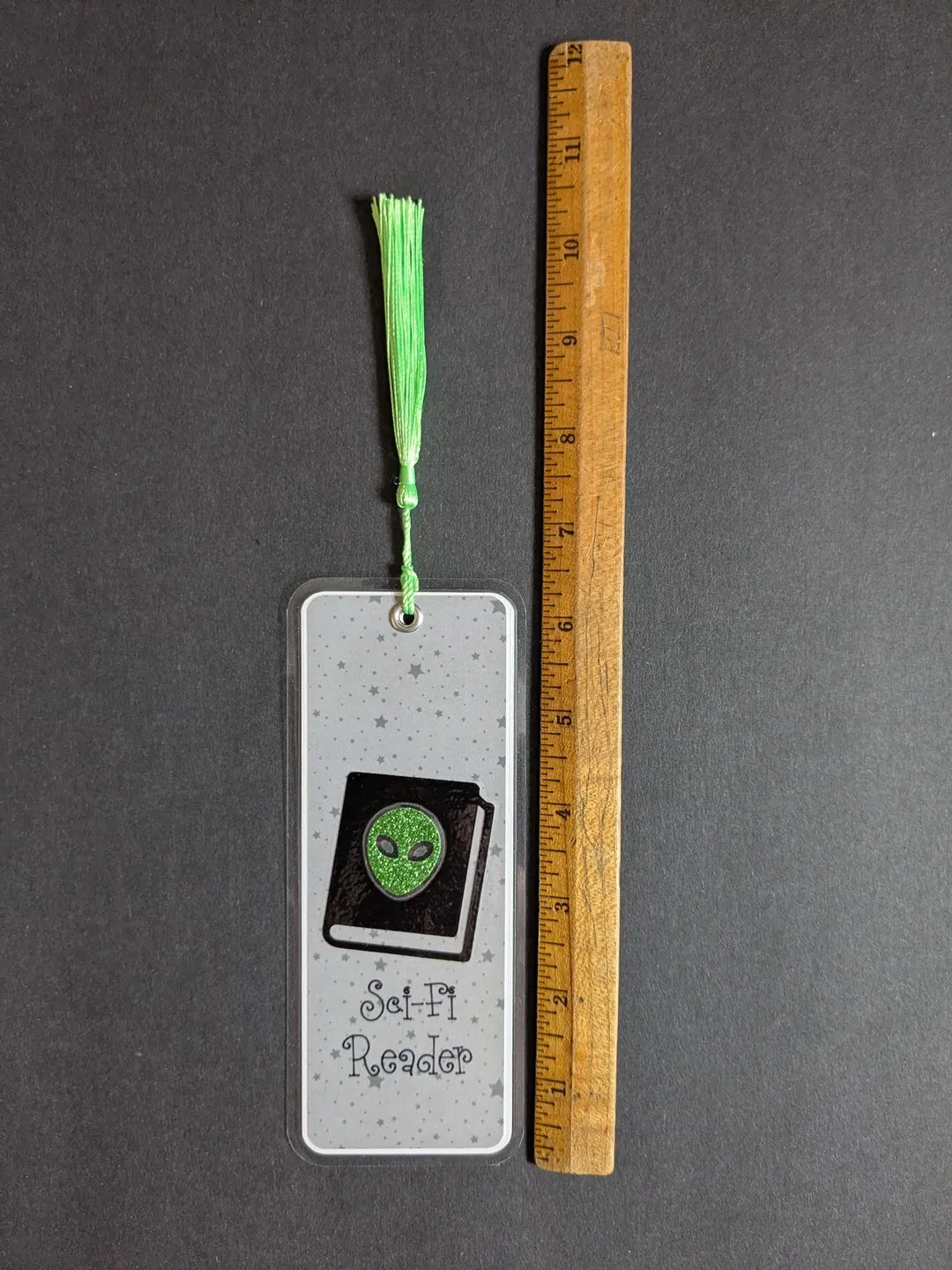 Sci-Fi Reader Alien Laminated Bookmark