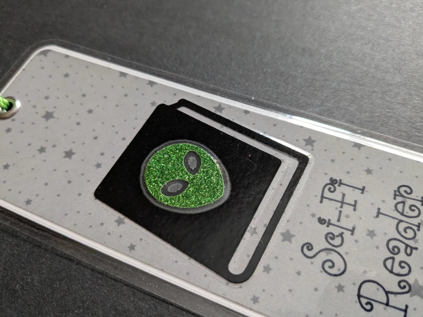 Sci-Fi Reader Alien Laminated Bookmark