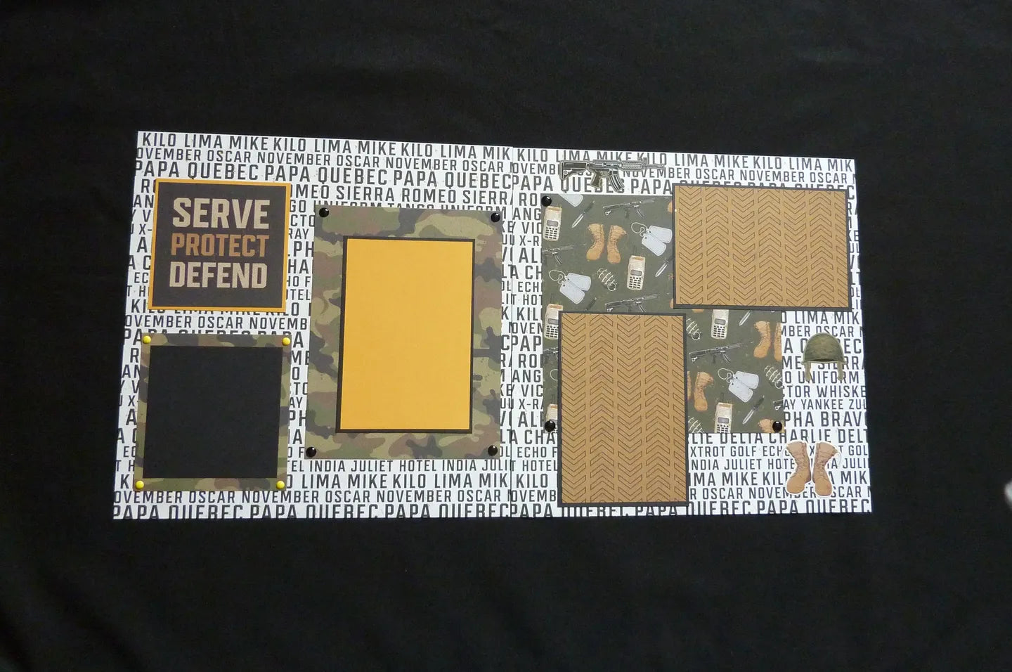 Military Scrapbook Pages