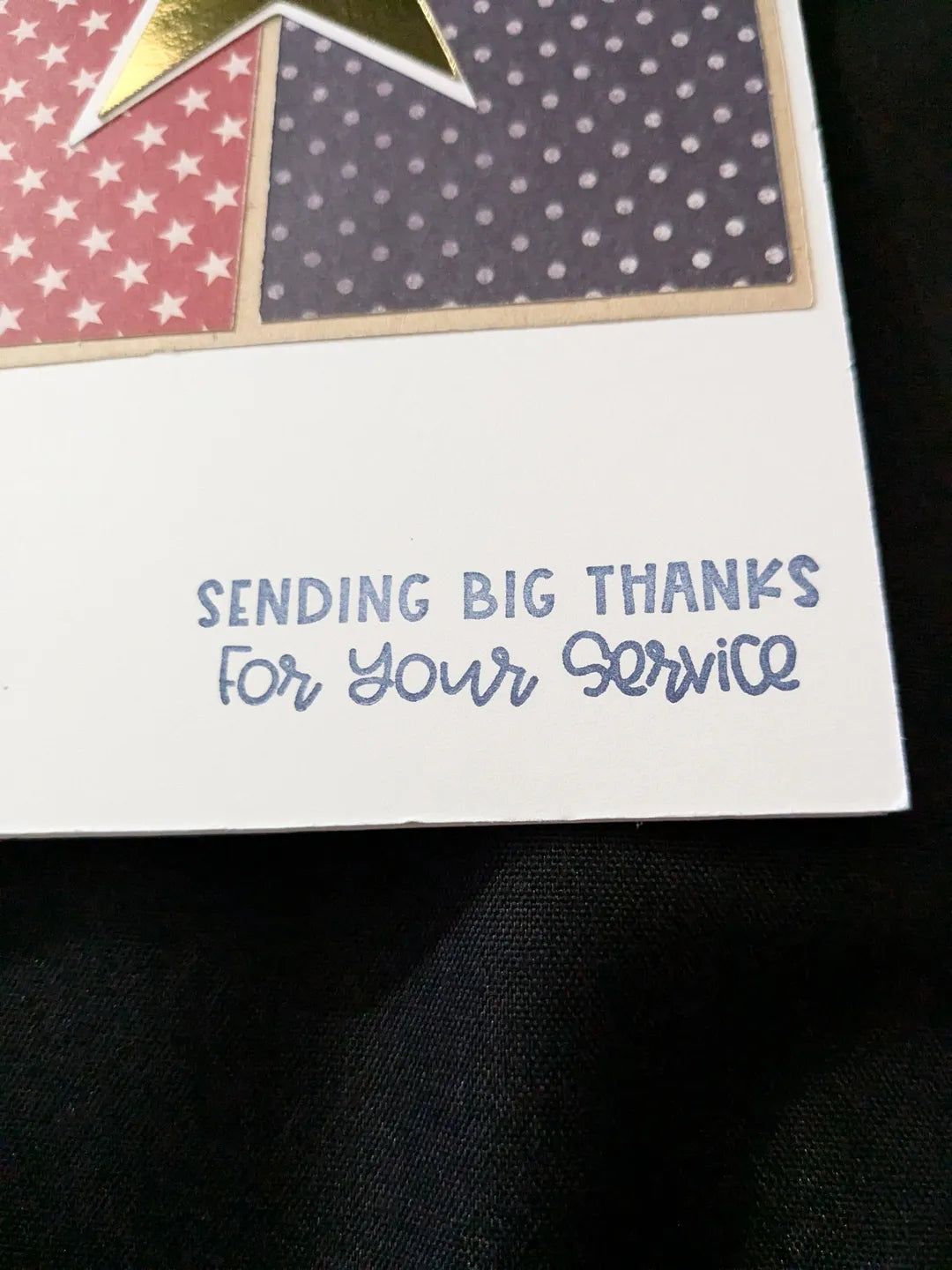 Thank you for your Service Card