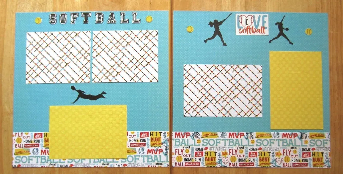 Softball Scrapbook Pages