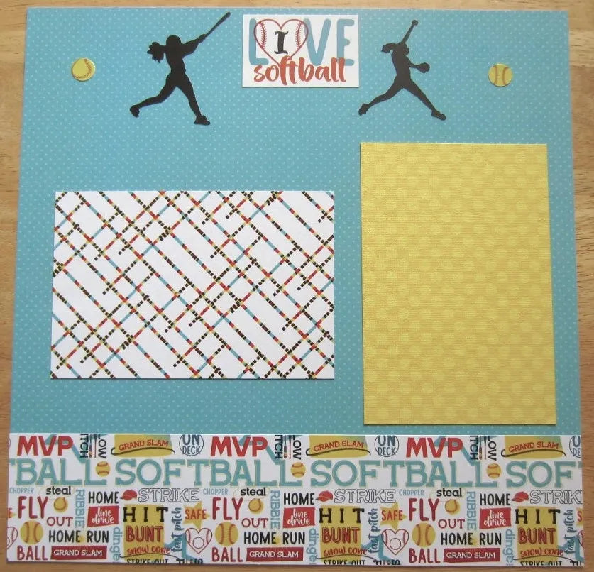 Softball Scrapbook Pages