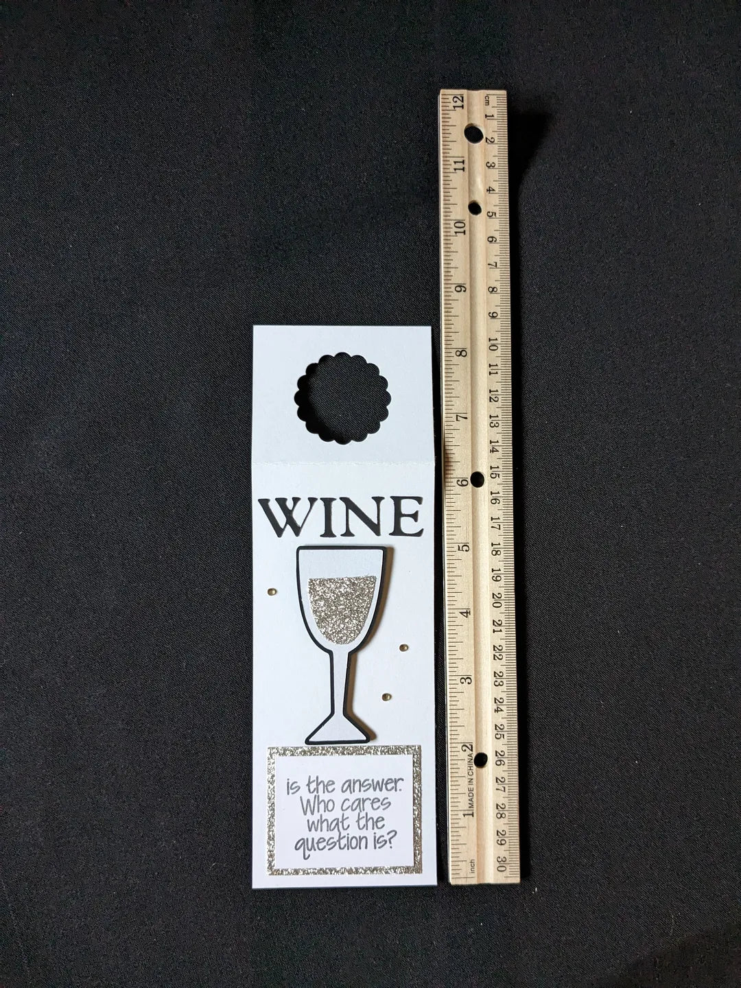 Wine is the Answer Bottle Gift Tag